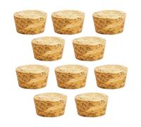 10 pièces Bouchons en liège en bois coniques pour bouchons de vin réutilisables, bouchons de bouteille, scellant pour bar, bricolage, accessoires de cuisine (36x30x20 mm)