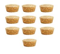 10 pièces Bouchons en liège en bois coniques pour bouchons de vin réutilisables, bouchons de bouteille, scellant pour bar, bricolages, accessoires de cuisine (43x38x20 mm)