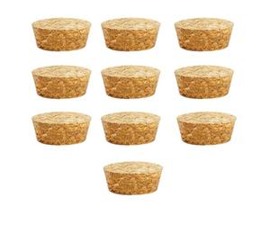 10 pièces Bouchons en liège en bois coniques pour bouchons de vin réutilisables, bouchons de bouteille, scellant pour bar, bricolages, accessoires de cuisine (43x38x20 mm)
