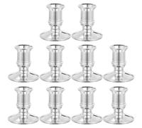 10 Pièces Bougeoirs Électroniques en Plastique, Style Classique | Surface Lisse, Léger et Simple, pour Restaurant, Bar, Table à Dîner, Ambiance Romantique