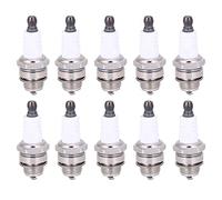 10 Pièces Bougie D'allumage, Bougie D'allumage de Tronçonneuse, Pièces de Tondeuse à Gazon Céramique en Laiton Pour Taille-haie, Scies à Chaîne, Tondeuses à Gazon