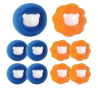 10 Pièces Boule Anti Poils Machine à Laver Réutilisable | Éponge Attrape-Poils pour Chat et Chien, Réutilisable et Lavable, Filet Anti Poils pour Lave-Linge et Sèche-Linge