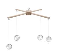10 Pièces Boules de Disco de Miroir avec Support de Cloche à Vent en Bois Boule de discothèque pour Fête Mariage Anniversaire Festival de Musique Diamètre 3 cm et 5 cm
