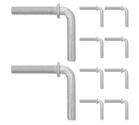 10 Pièces Boulon de Base du Ventilateur M8x38mm en Fer | Forme en L 7, sans Rondelle, pour Base et Châssis de Ventilateur