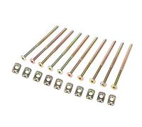 10 Pièces Boulons de Meubles-M6 en Acier au Carbone 120mm Boulons de Meubles avec écrous de Baril de 6mm Fixation de Connecteur