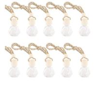 10 Pièces Bouteille Parfum, 8ml Diffuseur Suspendu de Voiture, Désodorisants, Diffuseur D'huiles Essentielles à Suspendre pour Maison Bureau