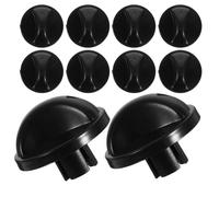 10 Pièces Bouton Rotatif de Ventilateur, Axe 6mm, Abs Noir | Commande de Vitesse et Minuterie, Installation Facile, Compatible Box Fans et Tower Fans, Usage Domestique ou Extérieur