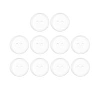 10 Pièces Boutons De Couture En Résine 15mm (Blanc), Boutons Ronds Décoratifs À 2 Trous Pour Vêtements D'extérieur Et Décoration De Fêtes