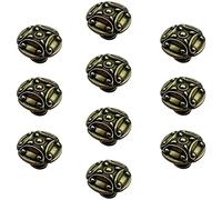 10 Pièces Boutons de Tiroir en Bronze Antique, 35mm Ronds Boutons d'Armoire, Poignée de Commode à Trou Unique, Alliage de Zinc Boutons de Penderies avec Vis pour Cuisine Salle de Bain Décoration