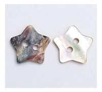 10 PIÈCES Boutons en Coquille Naturelle Délicate à Nacre de Formes Cœur Étoile Fleur et Carré à 2 Trous pour la Couture l'Artisanat et le Scrapbooking