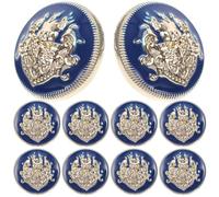 10 Pièces Boutons en Métal pour Couture, Remplacement Vêtements | Alliage Bleu Doré, Décoration Diy, Couture à Main Facile, Usage Maison et Atelier