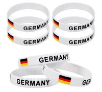 10 Pièces Bracelet Drapeau du Pays, Taille Unique | Imprimé Drapeau, Style Pays, Confort Doux, Adapté aux Rencontres Internationales Supporters