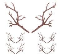 10 Pièces Branches Artificielles en Plastique, Ambiance Noël | Dix Pièces de Bois, Aspect Réaliste, Texture Délicate, Installation Facile pour Artisans et Décorateurs Événementiels