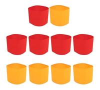 10 Pièces Brassard de Capitaine Vierge en Tissu, Haute Visibilité | Design Blanc Inachevé, Différenciation des Rôles, Usage Rapide, pour Entraîneurs PE et Matchs de Basket