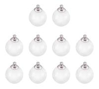 10 Pièces Breloques Boule Transparentes à Remplir pour Bijoux DIY | Plastique Léger, Usage Création de Boucles D’oreilles et Œuvres, Format Noël, Rangement Facile