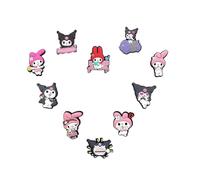 10 Pièces Breloques de Chaussures D'anime, Cartoon Chaussure Charms Accessoires Decoration, Accessoires Décoratifs de chaussures D'animaux Kawaii, pins crocs anime fille, charms crocs accessoires