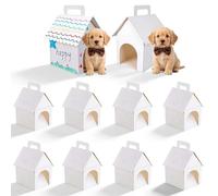 10 Pièces Bricolage Mignon Boîtes Cadeaux, Boîte À Dragées Pour Chien,Adoptez Un Cadeau De Fête Pour Chiot, Avec Porte Et Poignée Coffrets,Coffrets Cadeaux Et Décorations Pour Anniversaire De Chien