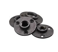 10 Pièces Bride Filetée Bride De Sol Filetée Bride 1/2 Pouce Tubaware Tuyau Noir Bride De Plancher Malléable Bride De Tuyau 1/2 Brides De Sol Accessoires Étagère Dn15 Tube De Fer