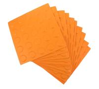 10 Pièces Briques Tactiles Antidérapantes en PVC Jaune | Surface Texturée à Points Tactiles, Installation par Emboîtement, Guidage Sécurisé pour Malvoyants Urbains