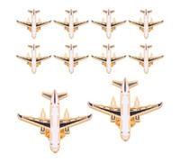 10 Pièces Broche Avion Émaillée Vintage en Alliage de Zinc | Épingle Légère à Tige Lisse, Usage Cérémonies D'entrée et Fêtes Aéronautiques, Style Rétro