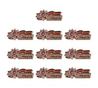 10 pièces broche de Corsage soviétique à breloque rétro avec détail de blé et de ruban, parfaite pour les passionnés d ' histoire, épingle russe historique