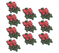 10 Pièces Broche de Noël Mignonne en Métal, Forme de Plante | Accessoire Badge, Favori de Soirée, pour Réunions Familiales et Bureau, Style Hiver, Présent Invité
