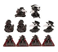10 Pièces Broche Halloween Médecin Peste, Corbeau Gothique Chic | Style Délicat pour Vêtements, Paquet et Paquet à Dos, Usage Quotidien ou Festival, Facile à Retirer Style Aléatoire
