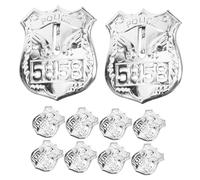 10 Pièces Broche Insigne de Police Accessoires Cosplay Décorations pour Fêtes et Spectacles Déguisement Policier