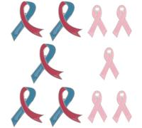 10 Pièces Broche Ruban Rose à Revers, Bijou en Alliage de Zinc | Épinglette Caritative, Collecte de Fonds et Événements Publics, Légère, Élégante, Résistante à Décoloration