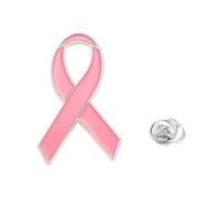 10 Pièces Broche Ruban Rose Sensibilisation Cancer du sein épinglettes Femmes Badge Espoir Soutien Bijoux Solidaires Accessoires Vêtements sac à dos mini pin's Octobre (Rose)