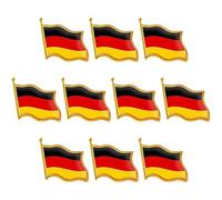 10 Pièces Broches à Drapeaux Allemands,Pins Métalliques avec Armoiries,pour Vêtements,Sacs et Accessoires,Badges Nationaux en Émail et Acier