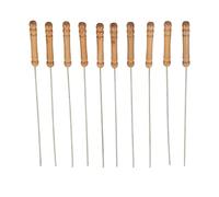 10 pièces brochettes de Kabob, acier inoxydable 11,8 pouces bâtons de barbecue réutilisables brochettes en métal pour Shish Kebab poulet crevettes et légumes