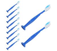 10 Pièces Brosse à Dents à Manche de Sécurité Mini pour Nettoyage | Poils Fins, Poignée Debout, Matériaux Pp et Nylon, Usage en Hôpital Psychiatrique, Détention
