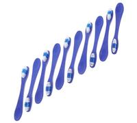 10 Pièces Brosse à Dents Compacte Mini en Pp à Manche Court | Bristles Souples et Fins, Bleu, Usage en Hôpital Psychiatrique, Lot Portable pour Déplacement