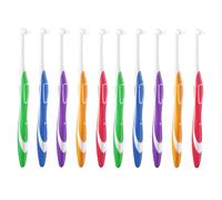 10 Pièces Brosse à Dents Interdentaire Conique en Touffe,Brosse à Dent Orthodontique Pointue,Brossettes Éliminateur de Tartre Petite,Brosses à Dents Individuelles Touffetées avec Gouvercle.