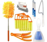 10 Pièces Brosses de Nettoyage Domestique, Outil de Nettoyage Professionnel, Brosses de Nettoyage pour Rainures De Fenêtre, Volets Roulants, Rail, Climatiseurs, d'angle, des Portes Coulissantes