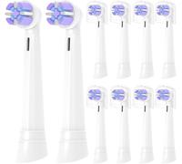 10 Pièces Brossette De Rechange Compatibles Avec Oral B Io 10 9 8 7 6 5 4 3 Series, Tête Brosse À Dents Blanc[Z189]