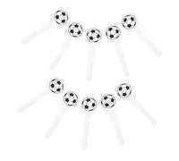 10 Pièces Bruiteur de Football Blanc en Plastique | Claqueur Portable au Maintien Sûr, Bruit Distinctif, pour Fête Sportive et Jeu de Soccer