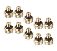 10 Pièces Buse de Brumisation 0, 6mm Basse Pression en Cuivre | Pulvérisation Fine, Anti-rouille, Usage Agricole, Irrigation de Serrage, Couleur Or, Accessoire D'arrosage