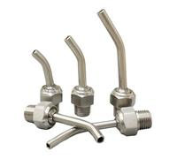 10 pièces buse de refroidissement haute pression en acier inoxydable 304, liquide universelle, adaptée à tous types machines-outils, pulvérisation d'eau Bend pipe Aperture6.0mm 3/8"-length200mm