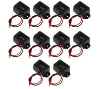 10 Pièces Buzzer Électronique Actif 6v DC Noir à Son Fort | Boîtier Noir Compact, Tonalité Continue, Fils à 2 Conducteurs, pour Mini Dispositifs