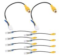 10 Pièces Câble Adaptateur Caméra de Recul Voiture, 10 Broches | Signal Vidéo Stable, Qualité Constante, pour Navigation Auto et Écran Rétroviseur, Montage DIY