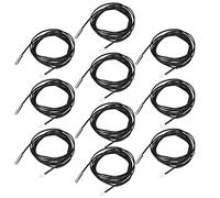 10 Pièces Cable Capteur de Température Numérique -25℃ à 125℃ NTC Sonde de Température Thermistances Capteur Tête de Connecteur Cylindrique, Longueur de Câble de 2 MèTres(10K B3950)
