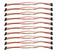 10 Pièces Câble Sata 7 + 15 Broches Mâle à Femelle Câble D'extension D'alimentation de Données 22 Broches, Câble D'extension Combiné de Données et D'alimentation Sata Mince pour la Transmission de Don