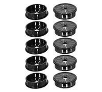 10 Pièces Cache-câbles en Nylon, Douille à Pression Style Pétale | Installation sans Outil Rapide, Surface Lisse sans Bavure, Adapté aux Armoires de Contrôle et Câbles USB