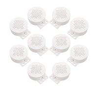 10 Pièces Cache de Haut-Parleur Rond 57mm Poignée Blanche | Grille Moulée D’une Pièce, Support Robuste, pour Subwoofer Voiture et Terminaux D’interphone