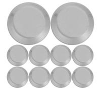 10 Pièces Cache-trou D’évier 35mm, Finition Polie Argenté | Bouchon à Emboîter pour Trous de Lavabo, Surface Anti-traces, pour Salle de Bain et Entretien