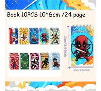 10 pièces Cahiers thème Marvel, Cahiers à spirale mini décorés de Ironman de dessin animé, Papeterie Spiderman mignonne, Fournitures de bureau de dessin animé, Convient aux étudiants et au bureau, Col