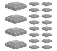 10 Pièces Capuchon de Poteau Carré pour Garde-corps 80x80 MM | Installation Facile, Protection Sécurisée, Argenté, pour Poteaux de Clôture et Garde-corps les Couloirs