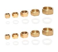 10 Pièces CapuchonsFiletés en Laiton,bouchonsen Laiton à filetage hexagonal,Bouchon plomberie de 1/8 1/4 3/8 3/4 1/2 Male Bouchon Arrivee d'Eau Robinet
